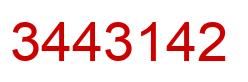 Number 3443142 red image