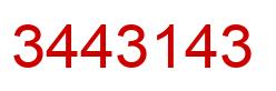 Number 3443143 red image