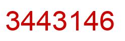 Number 3443146 red image
