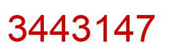 Number 3443147 red image