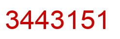 Number 3443151 red image