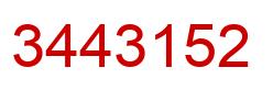Number 3443152 red image