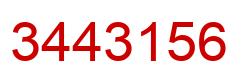Number 3443156 red image