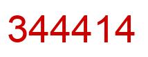 Number 344414 red image
