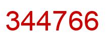 Number 344766 red image