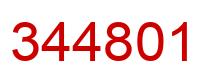 Number 344801 red image