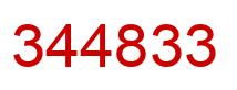 Number 344833 red image