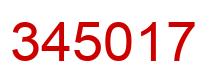 Number 345017 red image