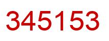 Number 345153 red image