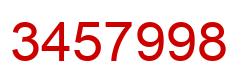 Número 3457998 imagen rojo