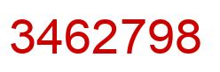 Number 3462798 red image