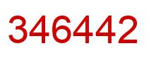 Number 346442 red image