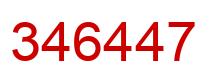 Número 346447 imagen rojo