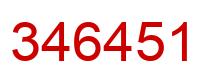 Número 346451 imagen rojo