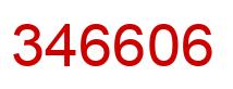 Number 346606 red image