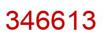 Number 346613 red image