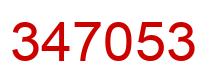 Number 347053 red image