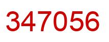 Number 347056 red image