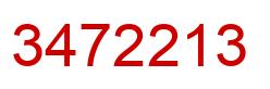 Number 3472213 red image