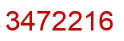 Number 3472216 red image