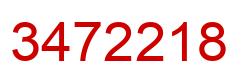 Number 3472218 red image