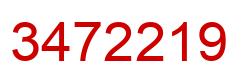 Number 3472219 red image