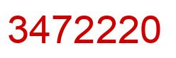 Number 3472220 red image