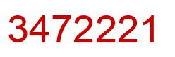 Number 3472221 red image