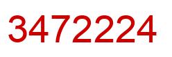 Number 3472224 red image