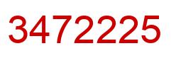 Number 3472225 red image