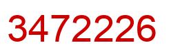 Number 3472226 red image