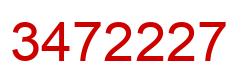 Number 3472227 red image