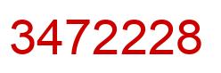 Number 3472228 red image