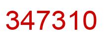 Number 347310 red image