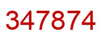 Número 347874 imagen rojo