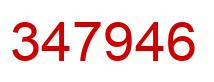 Number 347946 red image