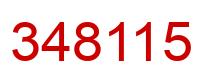 Number 348115 red image