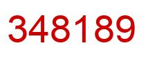 Number 348189 red image