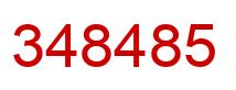 Number 348485 red image