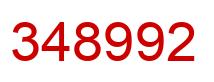 Número 348992 imagen rojo