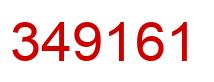 Number 349161 red image