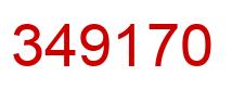 Number 349170 red image