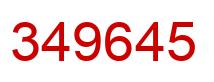 Number 349645 red image