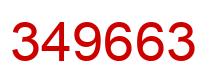 Number 349663 red image