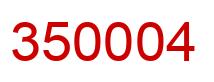 Número 350004 imagen rojo