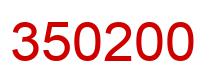 Número 350200 imagen rojo