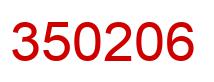 Number 350206 red image