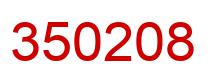 Number 350208 red image