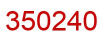 Number 350240 red image