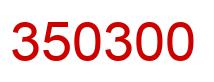 Number 350300 red image